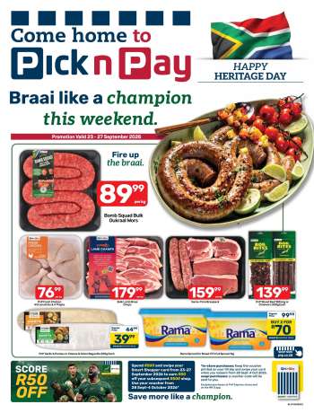 Pick n Pay catalogue  - 23/09/2026 - 27/09/2026.