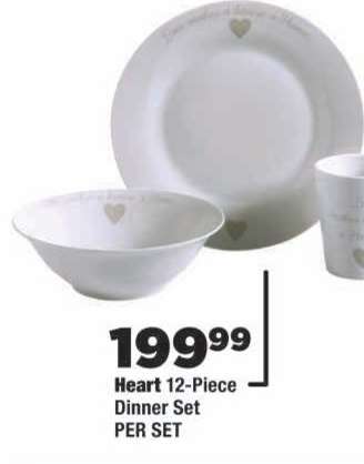 Heart 12-Piece Dinner Set