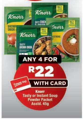 Knorr Tasty or Instant Soup Powder Packet