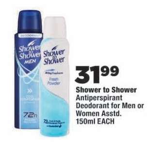Shower to Shower Antiperspirant Deodorant