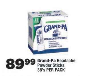 Grand-Pa Headache Powder Sticks