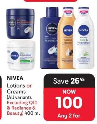 NIVEA Lotions or Creams