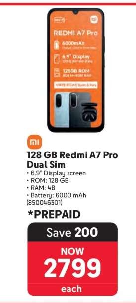 128 GB Redmi A7 Pro Dual Sim