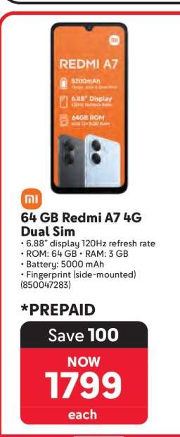 64 GB Redmi A7 4G Dual Sim
