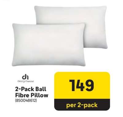 2-Pack Ball Fibre Pillow
