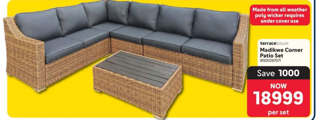 Madikwe Corner Patio Set