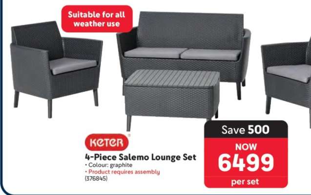 Keter 4-Piece Salemo Lounge Set
