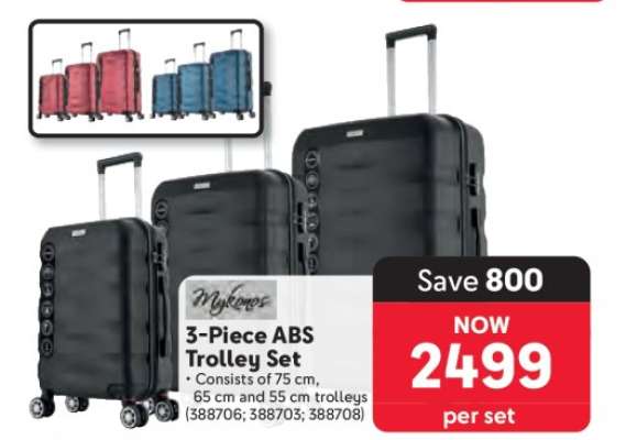 3-Piece ABS Trolley Set