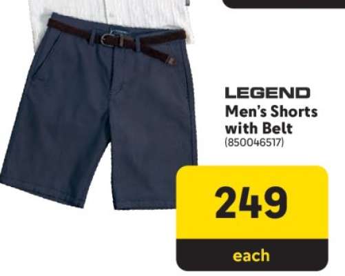 LEGEND Men's Shorts with Belt
