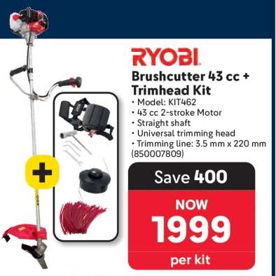 RYOBI Brushcutter 43 cc + Trimhead Kit