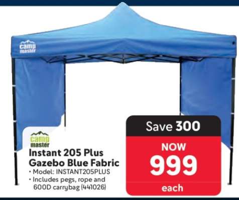 Instant 205 Plus Gazebo Blue Fabric