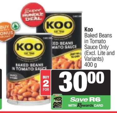 Koo Baked Beans in Tomato Sauce