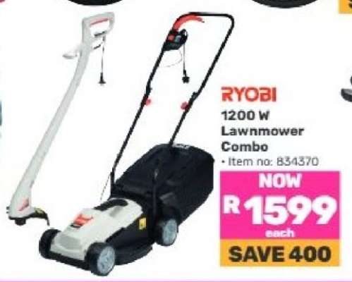 RYOBI 1200 W Lawnmower Combo