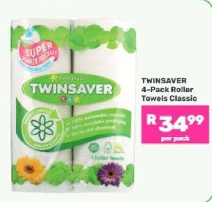 TWINSAVER 4-Pack Roller Towels Classic