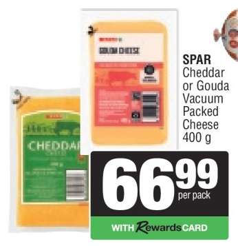 SPAR Cheddar or Gouda Vacuum Packed Cheese