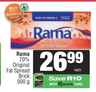 Rama 70% Original Fat Spread Brick 500 g