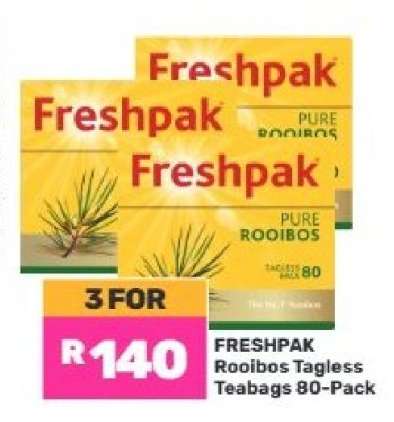 Freshpak Rooibos Tagless Teabags 80-Pack