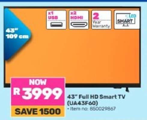 43” Full HD Smart TV (UA43F60)