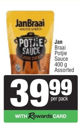 Jan Braai Potjie Sauce
