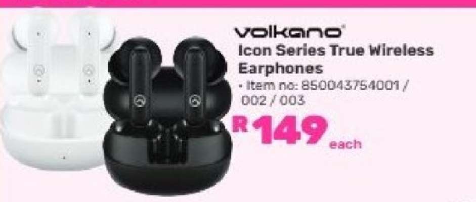 Volkano Icon Series True Wireless Earphones