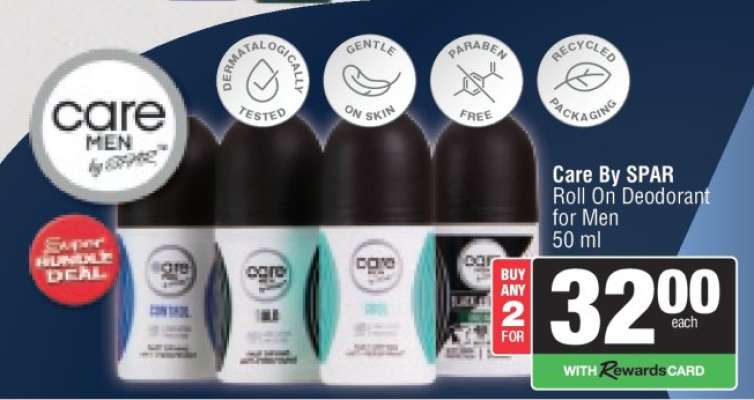 Care By SPAR Roll On Deodorant for Men
