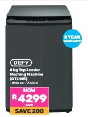 DEFY 8 kg Top Loader Washing Machine (DTL165)