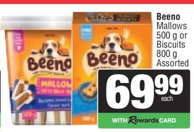 Beeno Mallows 500 g or Biscuits 800 g Assorted