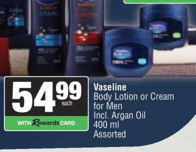 Vaseline Body Lotion or Cream for Men