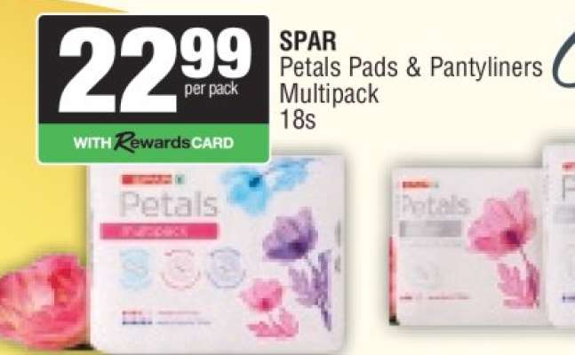 SPAR Petals Pads & Pantyliners Multipack 18s