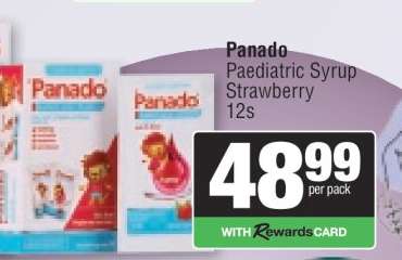 Panado Paediatric Syrup Strawberry 12s