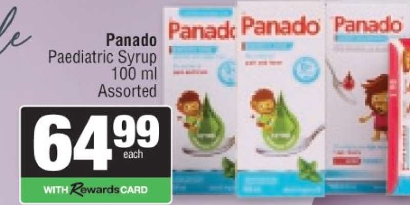 Panado Paediatric Syrup 100 ml Assorted