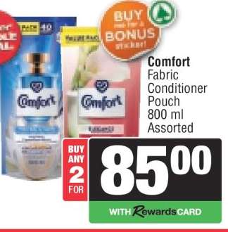 Comfort Fabric Conditioner Pouch 800 ml Assorted