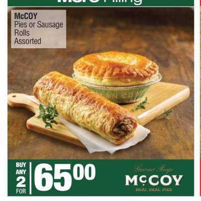 McCoy Pies or Sausage Rolls Assorted
