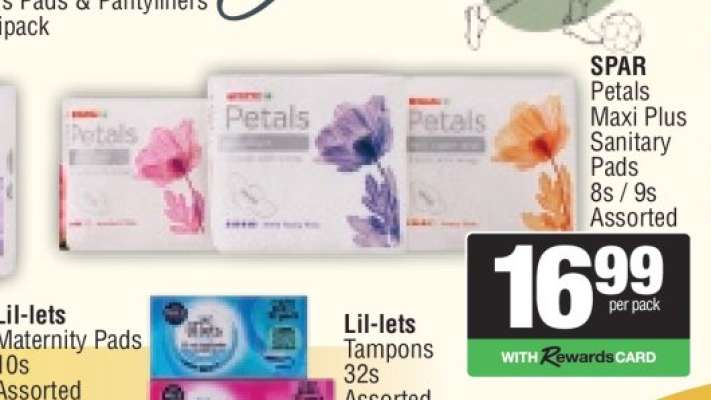 SPAR Petals Maxi Plus Sanitary Pads