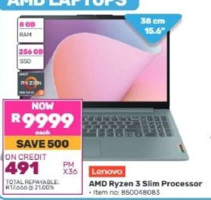 Lenovo AMD Ryzen 3 Slim Processor