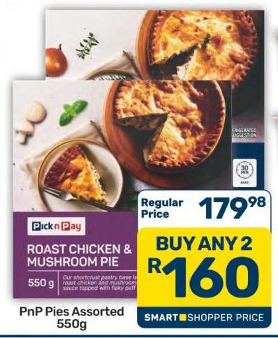PnP Pies Assorted 550g