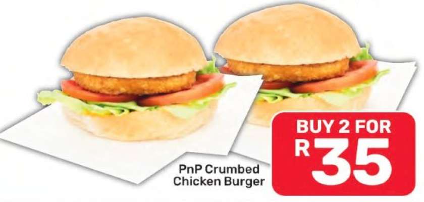 PnP Crumbed Chicken Burger
