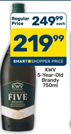 KWV 5-Year-Old Brandy 750ml