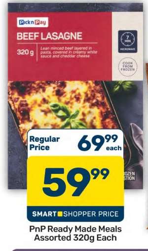 PnP Ready Made Meals Assorted 320g Each