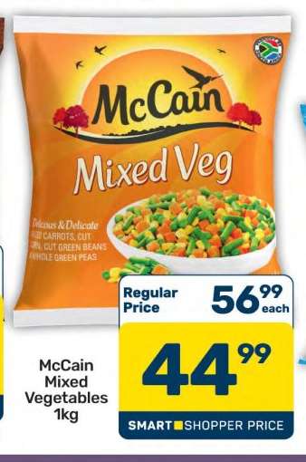 McCain Mixed
Vegetables 1kg