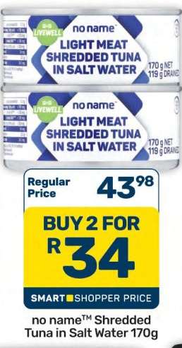 no nameTM Shredded Tuna in Salt Water 170g