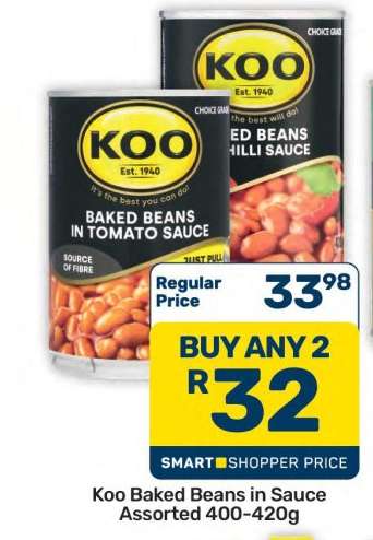 Koo Baked Beans in Sauce Assorted 400-420g