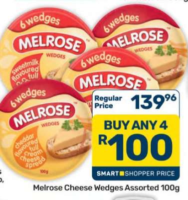 Melrose Cheese Wedges Assorted 100g