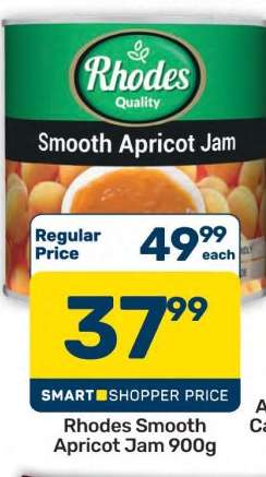Rhodes Smooth Apricot Jam-900g