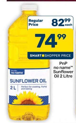 PnP no name™ Sunflower Oil 2 Litre