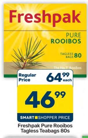 Freshpak Pure Rooibos Tagless Teabags 80s
