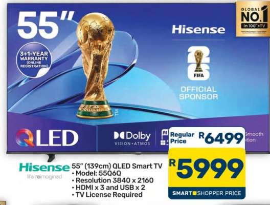 Hisense 55" QLED Smart TV
