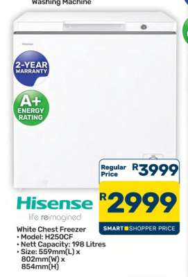 Hisense White Chest Freezer