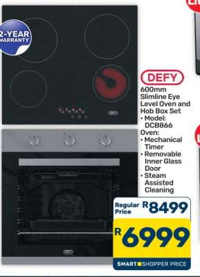 DEFY 600mm Slimline Eye Level Oven and Hob Box Set