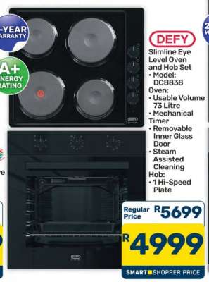 DEFY Slimline Eye Level Oven and Hob Set